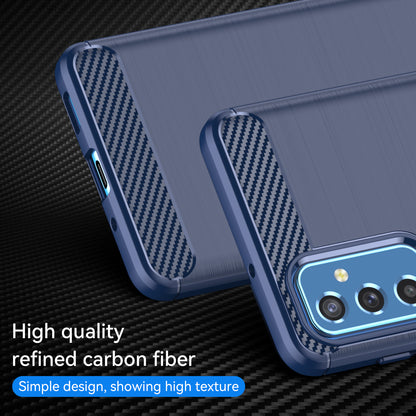 1.8mm Heat Dissipation TPU Case 1.8mm Brushed Surface Carbon Fiber Texture Phone Cover for Samsung Galaxy M52 5G