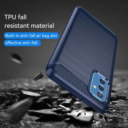 1.8mm Heat Dissipation TPU Case 1.8mm Brushed Surface Carbon Fiber Texture Phone Cover for Samsung Galaxy M52 5G