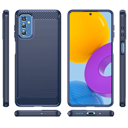 1.8mm Heat Dissipation TPU Case 1.8mm Brushed Surface Carbon Fiber Texture Phone Cover for Samsung Galaxy M52 5G