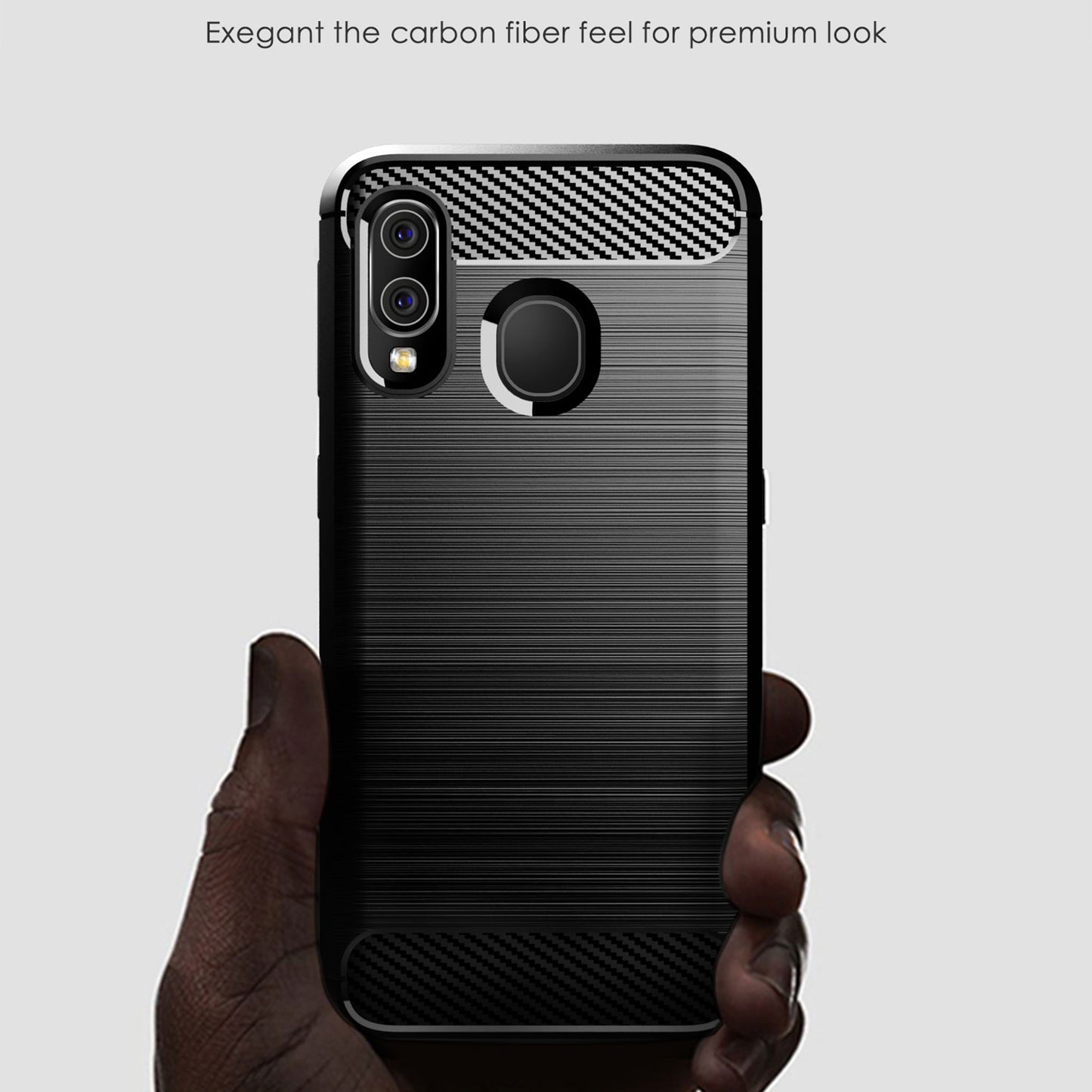 1.8mm Heat Dissipation TPU Case Ultra Thin Scratch-Resistant Carbon Fiber Texture Brushed Surface Phone Cover for Samsung Galaxy A40