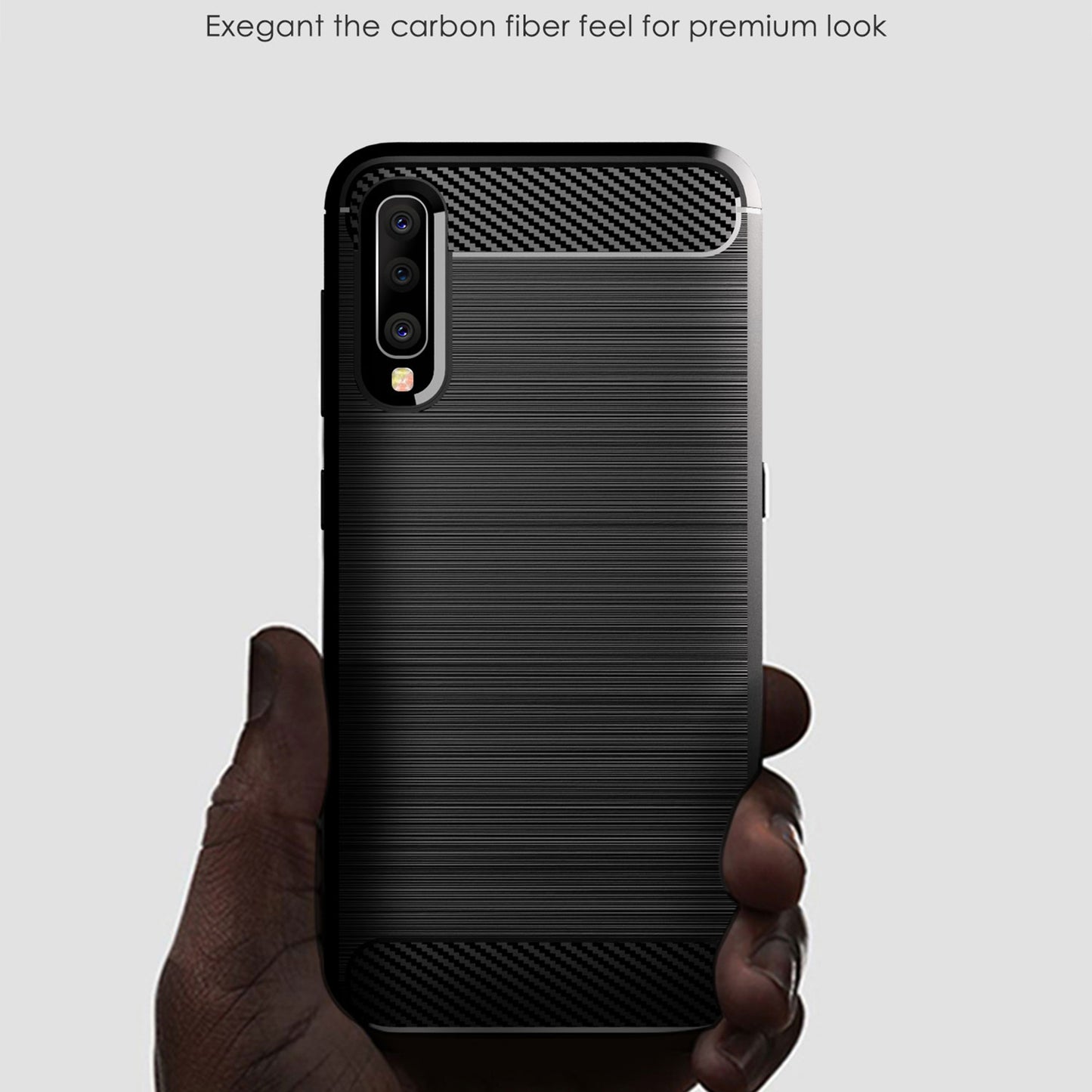 1.8mm Heat Dissipation TPU Case Super Slim Carbon Fiber Texture Scratch-Proof Brushed Surface Phone Cover for Samsung Galaxy A50/A50s/A30s