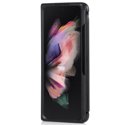 Anti-scratch Hard PC Folding Phone Case with Stylus Pen Slot for Samsung Galaxy Z Fold3 5G