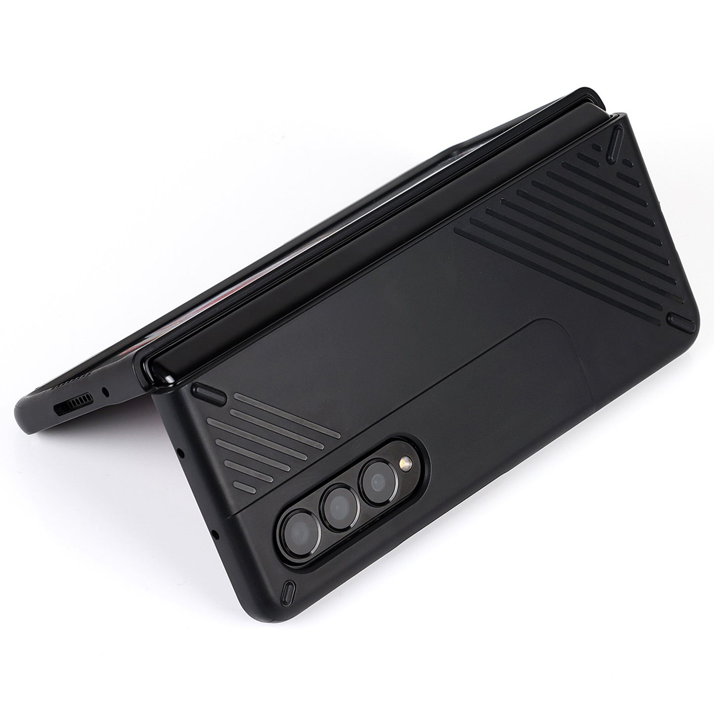 Anti-scratch Hard PC Folding Phone Case with Stylus Pen Slot for Samsung Galaxy Z Fold3 5G