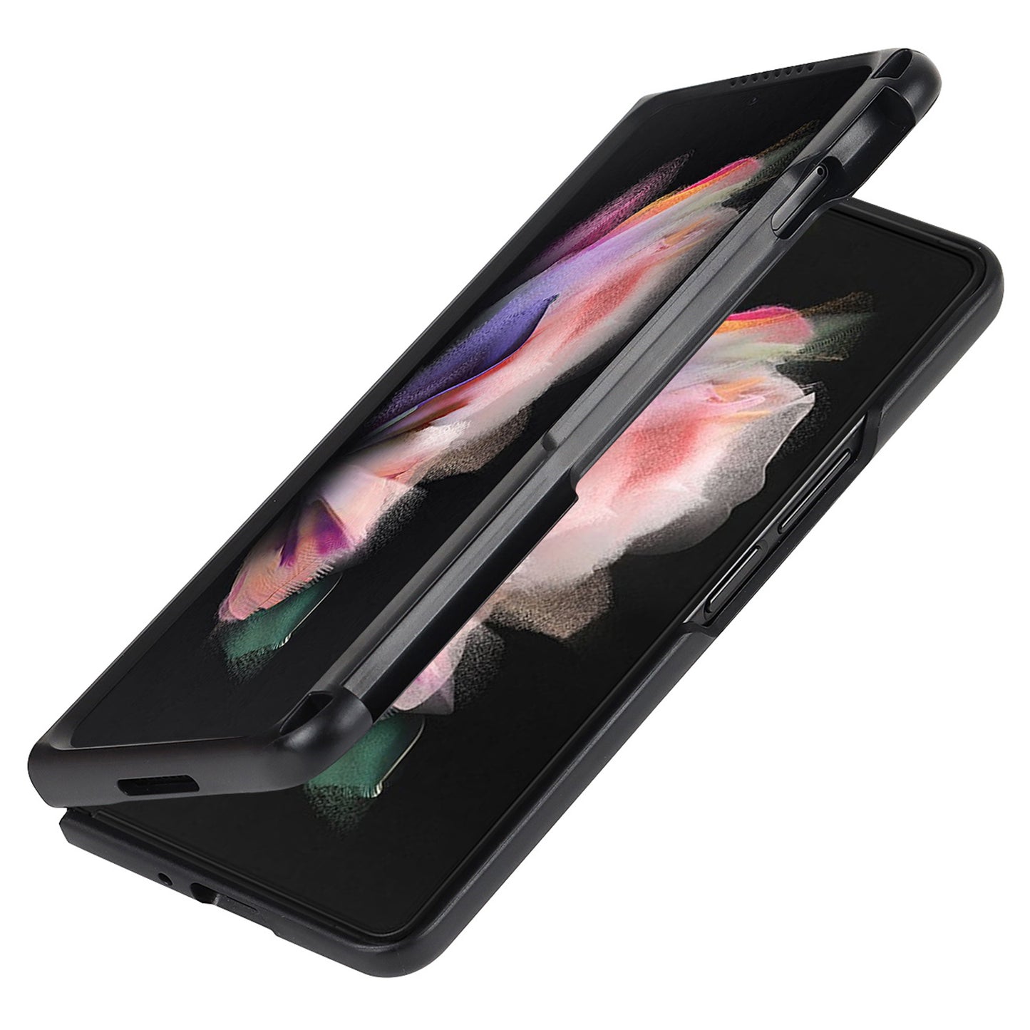 Anti-scratch Hard PC Folding Phone Case with Stylus Pen Slot for Samsung Galaxy Z Fold3 5G