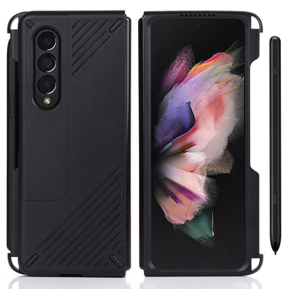 Anti-scratch Hard PC Folding Phone Case with Stylus Pen Slot for Samsung Galaxy Z Fold3 5G