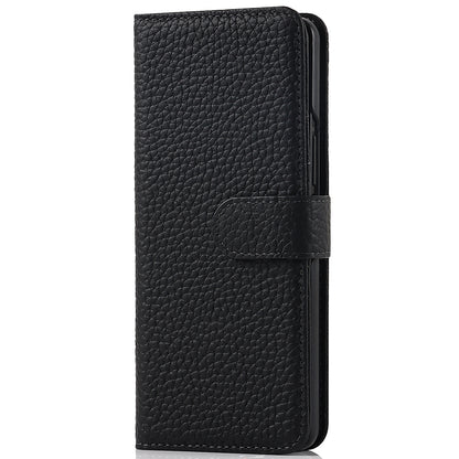 Stand Wallet Design Litchi Texture Genuine Leather + PC Phone Case Cover with Detachable Pen Slot for Samsung Galaxy Z Fold3 5G