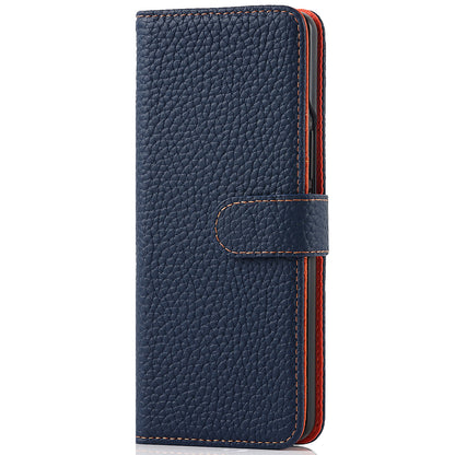 Stand Wallet Design Litchi Texture Genuine Leather + PC Phone Case Cover with Detachable Pen Slot for Samsung Galaxy Z Fold3 5G