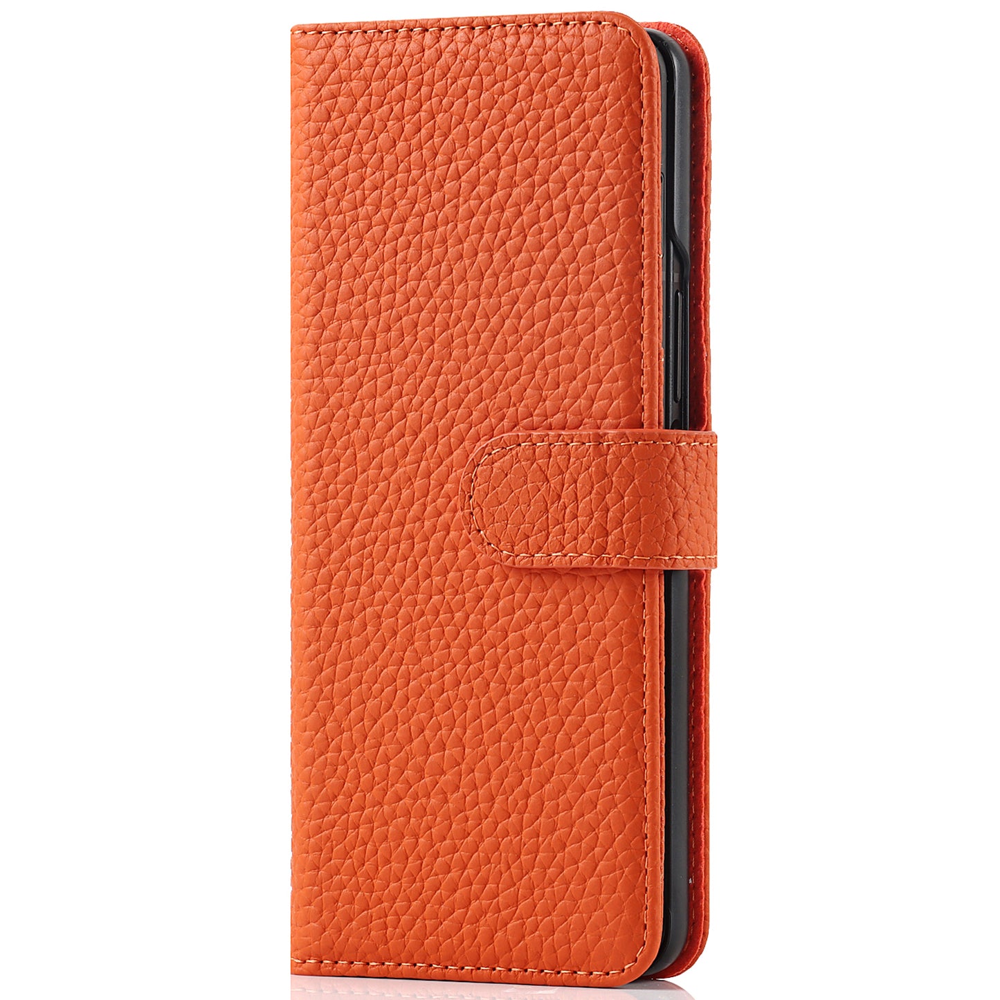 Stand Wallet Design Litchi Texture Genuine Leather + PC Phone Case Cover with Detachable Pen Slot for Samsung Galaxy Z Fold3 5G