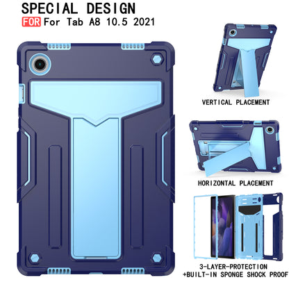 Foldable T-shaped Tablet Case with Kickstand PC Silicone Shockproof Protector Cover for Samsung Galaxy Tab A8 10.5 (2021)