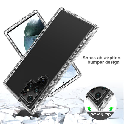For Samsung Galaxy S22 Ultra 5G TPU + PC Anti-scratch Cell Phone Case Detachable 2-in-1 Design Clear Gradient Color Cover