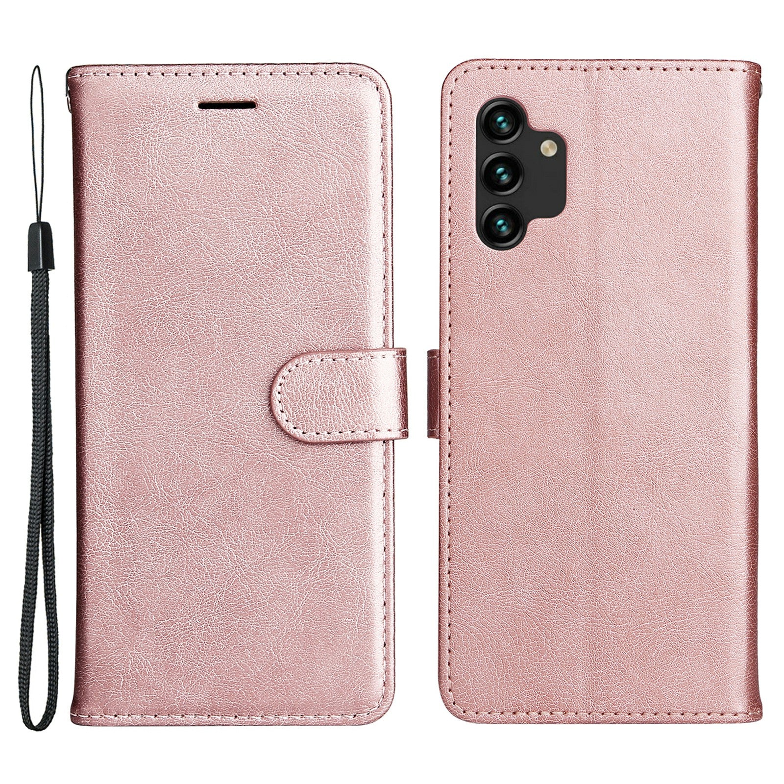 For Samsung Galaxy A13 4G KT Leather Series-2 Solid Color Flip Phone Case Wallet PU Leather + TPU Phone Cover with Supporting Stand