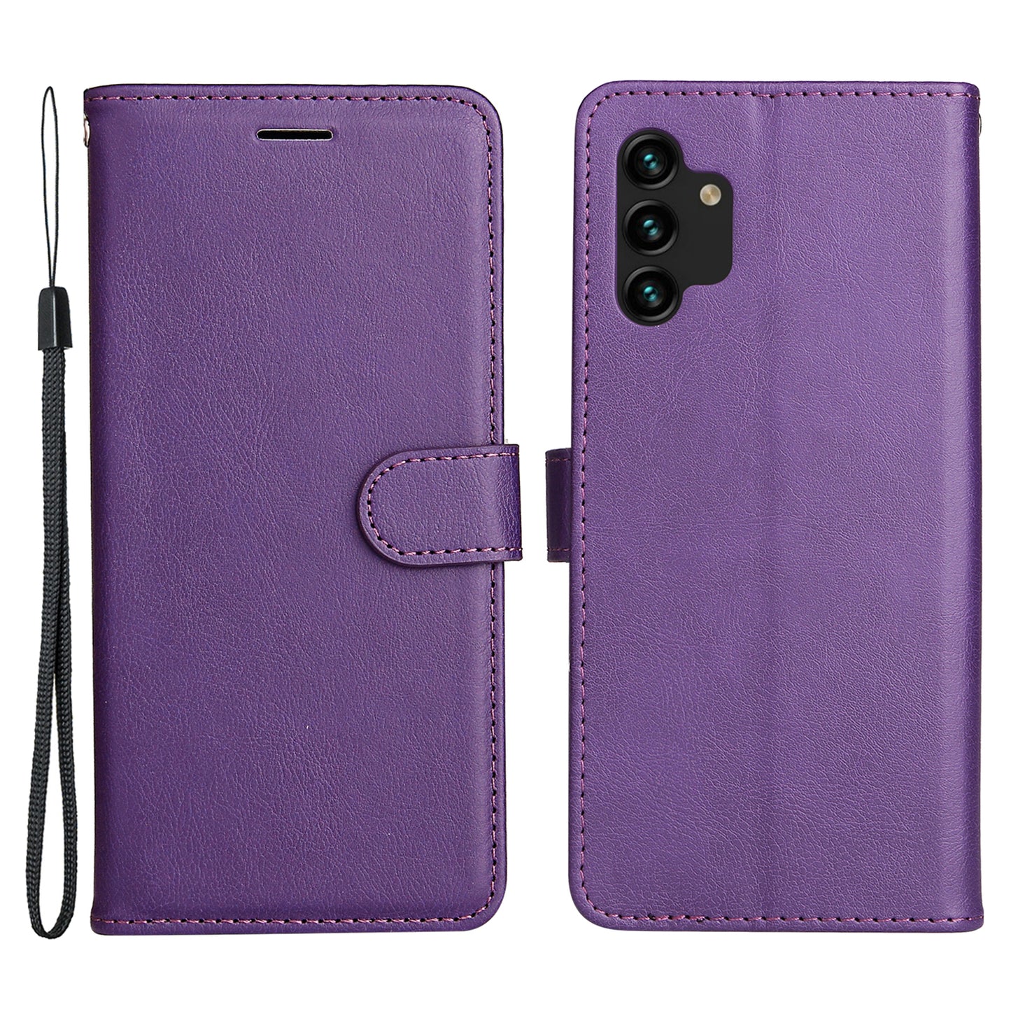 For Samsung Galaxy A13 4G KT Leather Series-2 Solid Color Flip Phone Case Wallet PU Leather + TPU Phone Cover with Supporting Stand