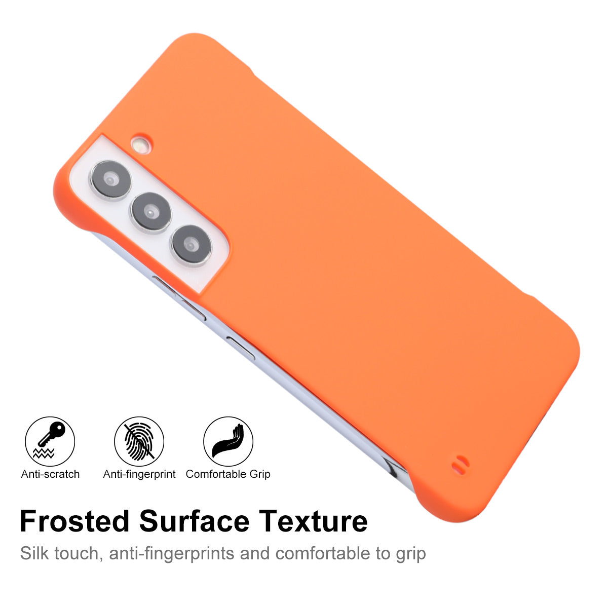 ENKAY HAT PRINCE Smartphone Case Bag Rubberized Matte Frameless Anti-scratch Hard PC Phone Shell for Samsung Galaxy S22+ 5G