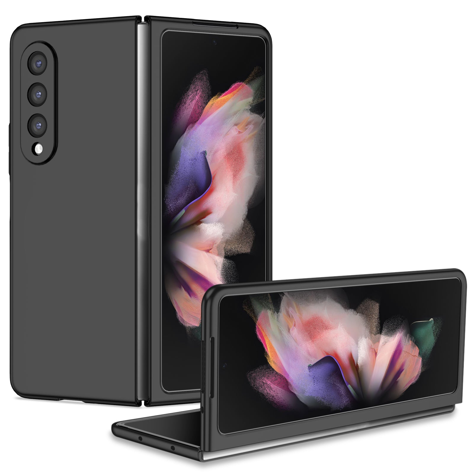 For Samsung Galaxy Z Fold3 5G Hard PC Rubberized Phone Case Anti-scratch Shock Absorbing Folding Phone Cover