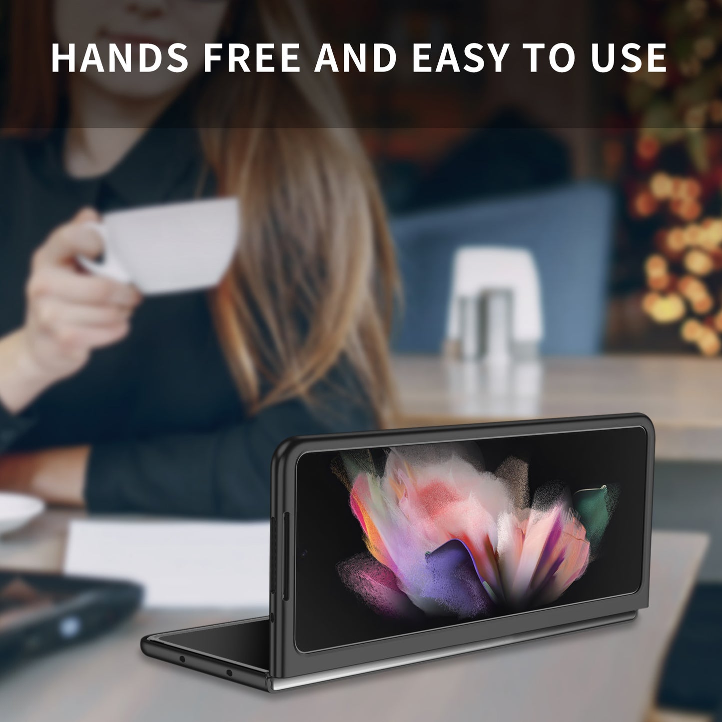 For Samsung Galaxy Z Fold3 5G Hard PC Rubberized Phone Case Anti-scratch Shock Absorbing Folding Phone Cover