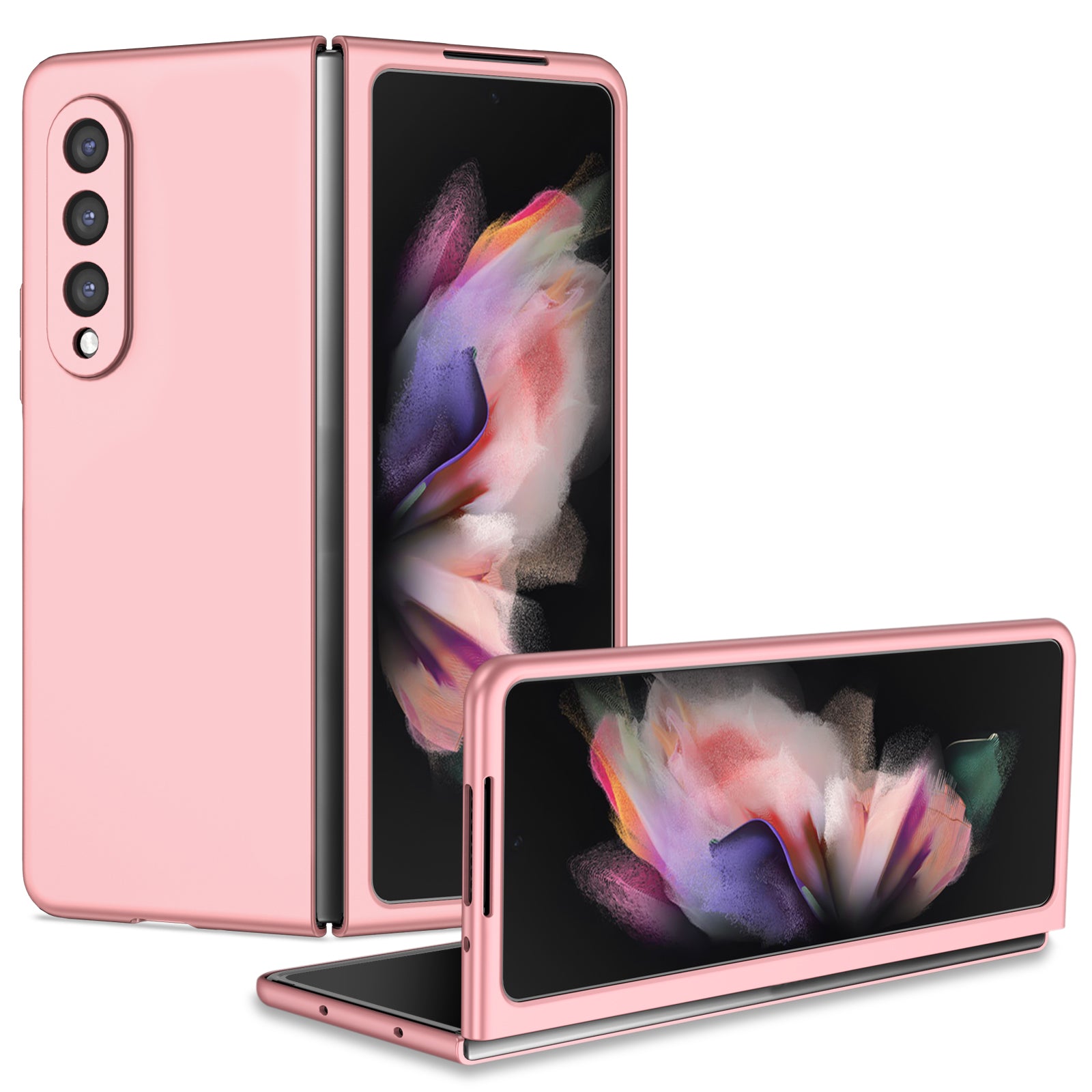 For Samsung Galaxy Z Fold3 5G Hard PC Rubberized Phone Case Anti-scratch Shock Absorbing Folding Phone Cover