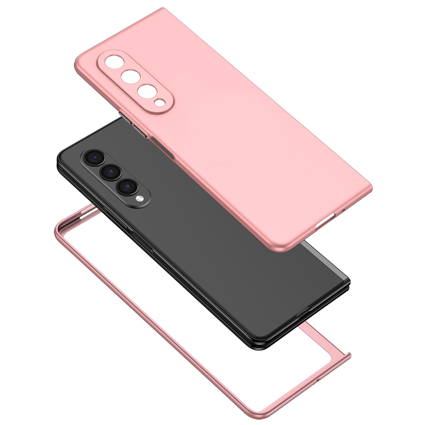 For Samsung Galaxy Z Fold3 5G Hard PC Rubberized Phone Case Anti-scratch Shock Absorbing Folding Phone Cover