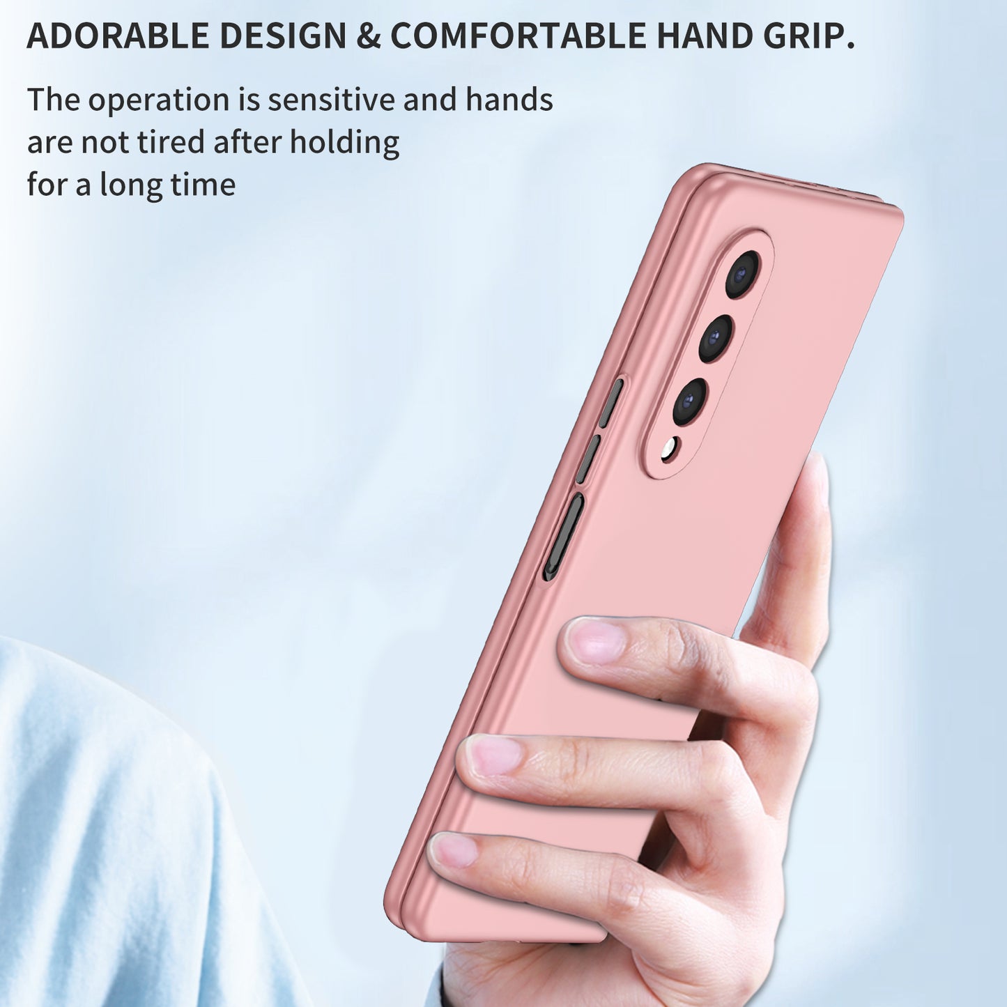 For Samsung Galaxy Z Fold3 5G Hard PC Rubberized Phone Case Anti-scratch Shock Absorbing Folding Phone Cover