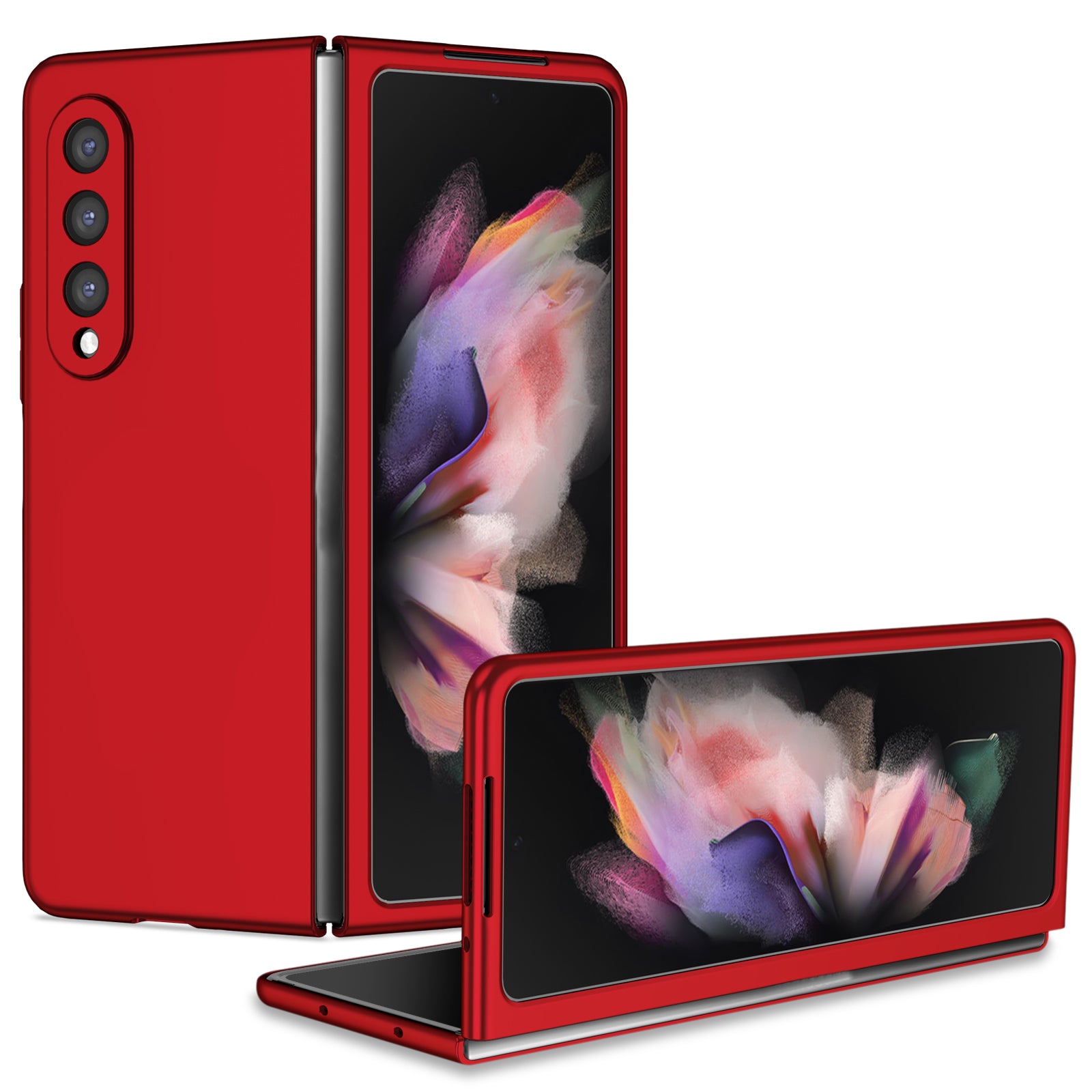 For Samsung Galaxy Z Fold3 5G Hard PC Rubberized Phone Case Anti-scratch Shock Absorbing Folding Phone Cover