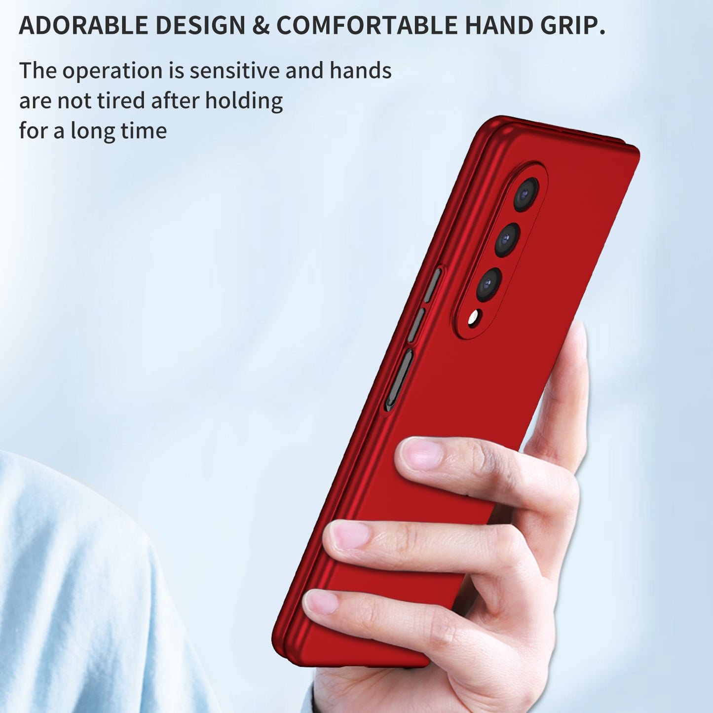 For Samsung Galaxy Z Fold3 5G Hard PC Rubberized Phone Case Anti-scratch Shock Absorbing Folding Phone Cover