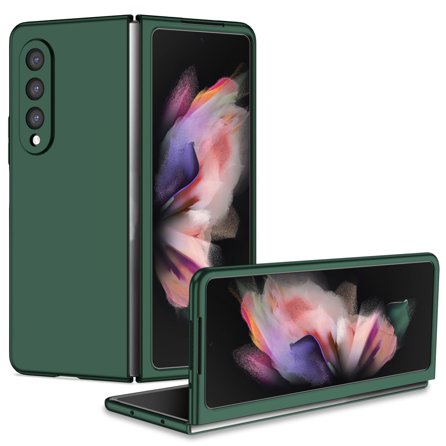 For Samsung Galaxy Z Fold3 5G Hard PC Rubberized Phone Case Anti-scratch Shock Absorbing Folding Phone Cover