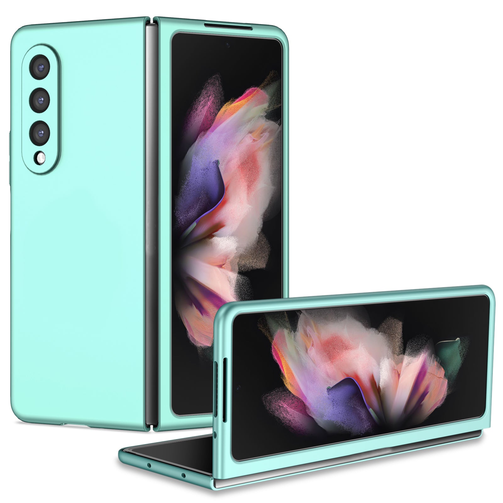 For Samsung Galaxy Z Fold3 5G Hard PC Rubberized Phone Case Anti-scratch Shock Absorbing Folding Phone Cover