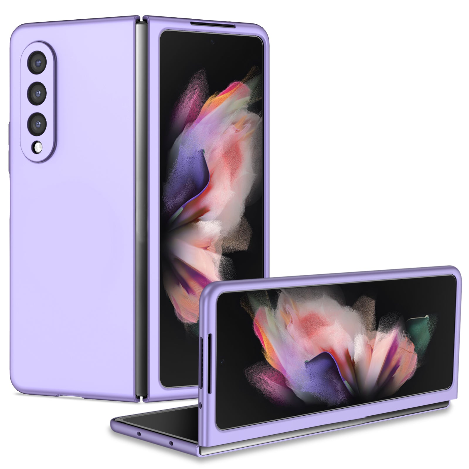 For Samsung Galaxy Z Fold3 5G Hard PC Rubberized Phone Case Anti-scratch Shock Absorbing Folding Phone Cover