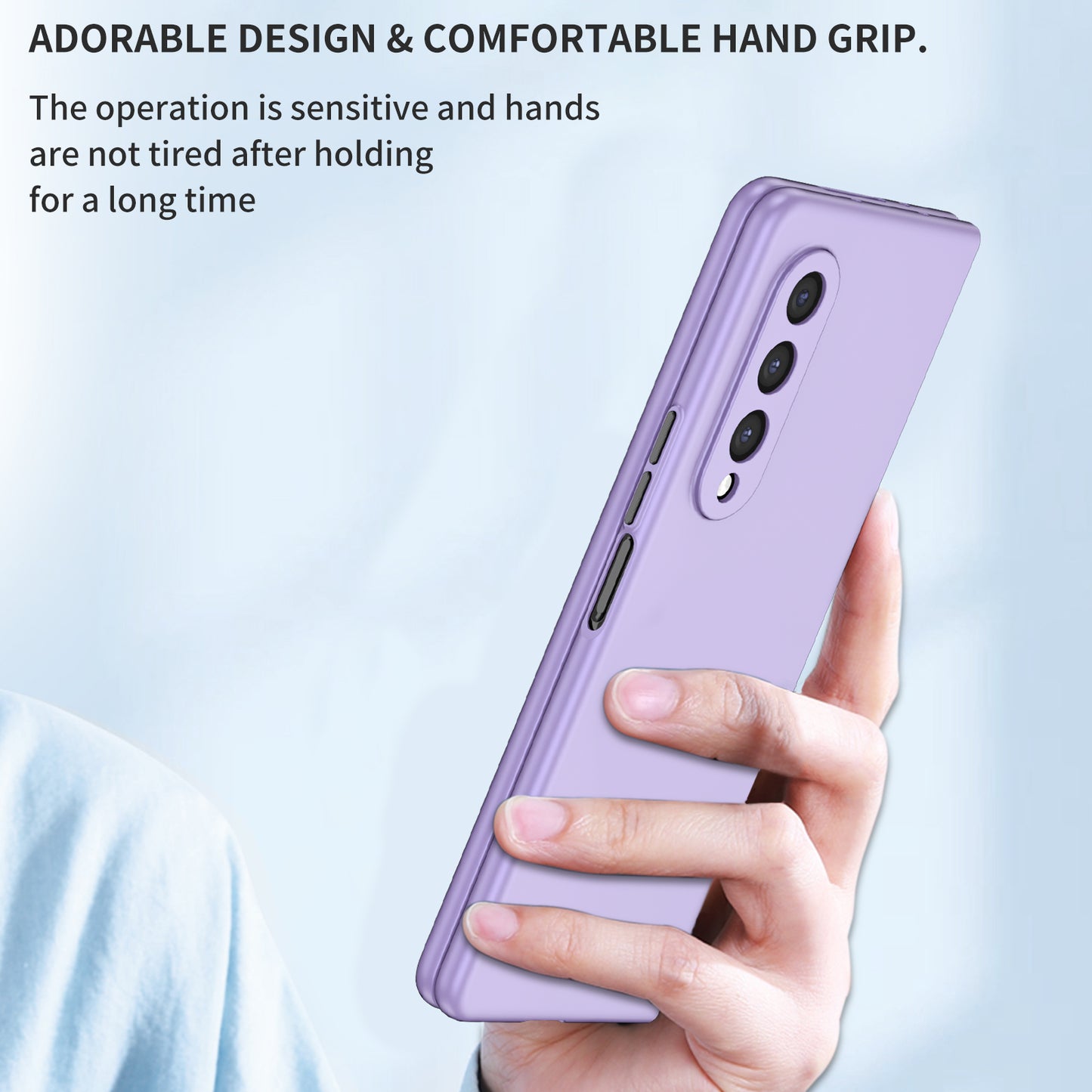 For Samsung Galaxy Z Fold3 5G Hard PC Rubberized Phone Case Anti-scratch Shock Absorbing Folding Phone Cover