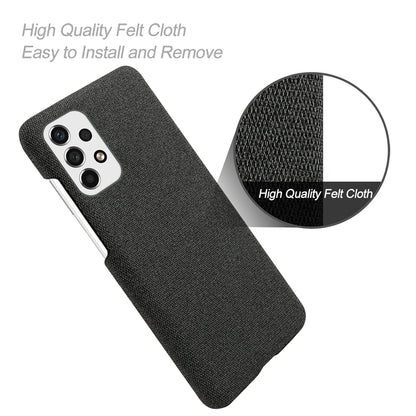 Heat Dissipation Design Phone Case for Samsung Galaxy A53 5G, Soft Cloth Coated PC Shock-Absorbing Protective Case