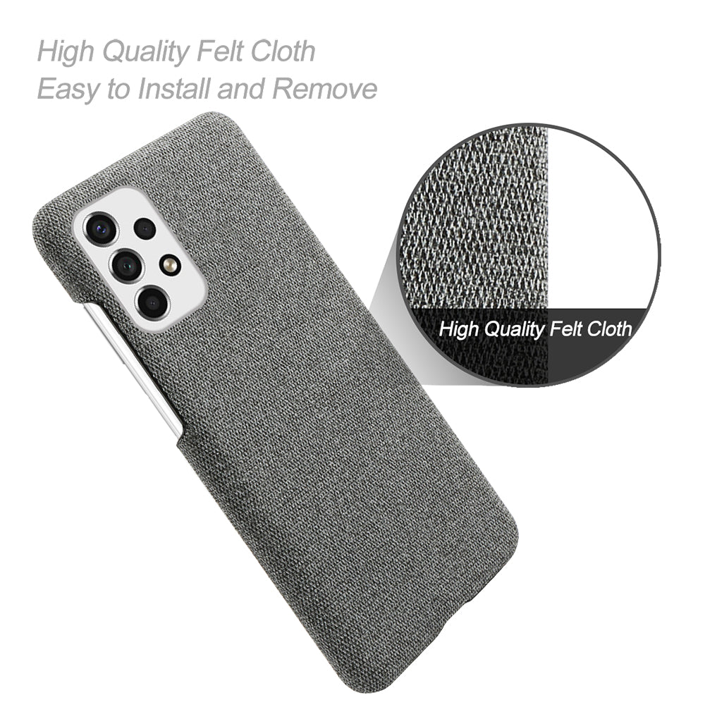 Heat Dissipation Design Phone Case for Samsung Galaxy A53 5G, Soft Cloth Coated PC Shock-Absorbing Protective Case