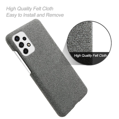 Heat Dissipation Design Phone Case for Samsung Galaxy A53 5G, Soft Cloth Coated PC Shock-Absorbing Protective Case