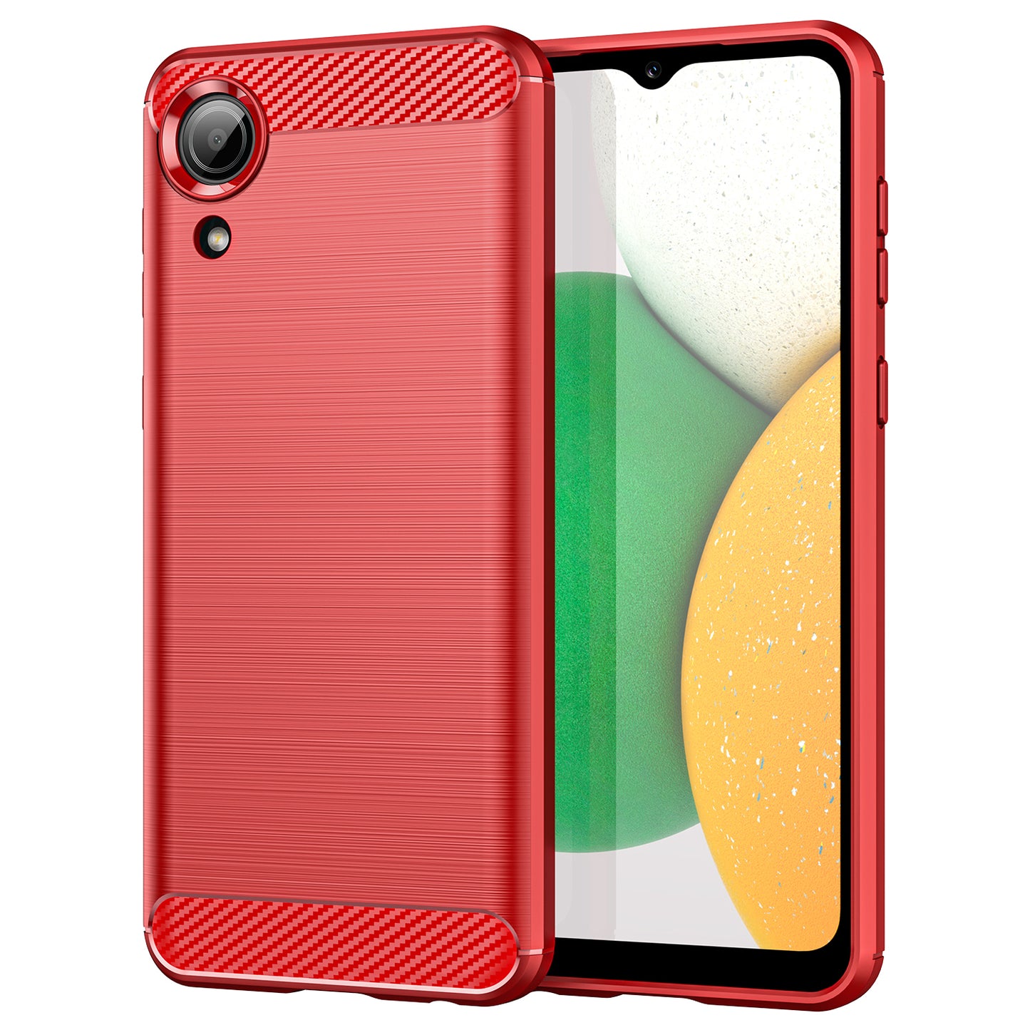 1.8mm TPU Case for Samsung Galaxy A03 Core, Brushed Surface Carbon Fiber Texture Anti-fingerprint Back Cover
