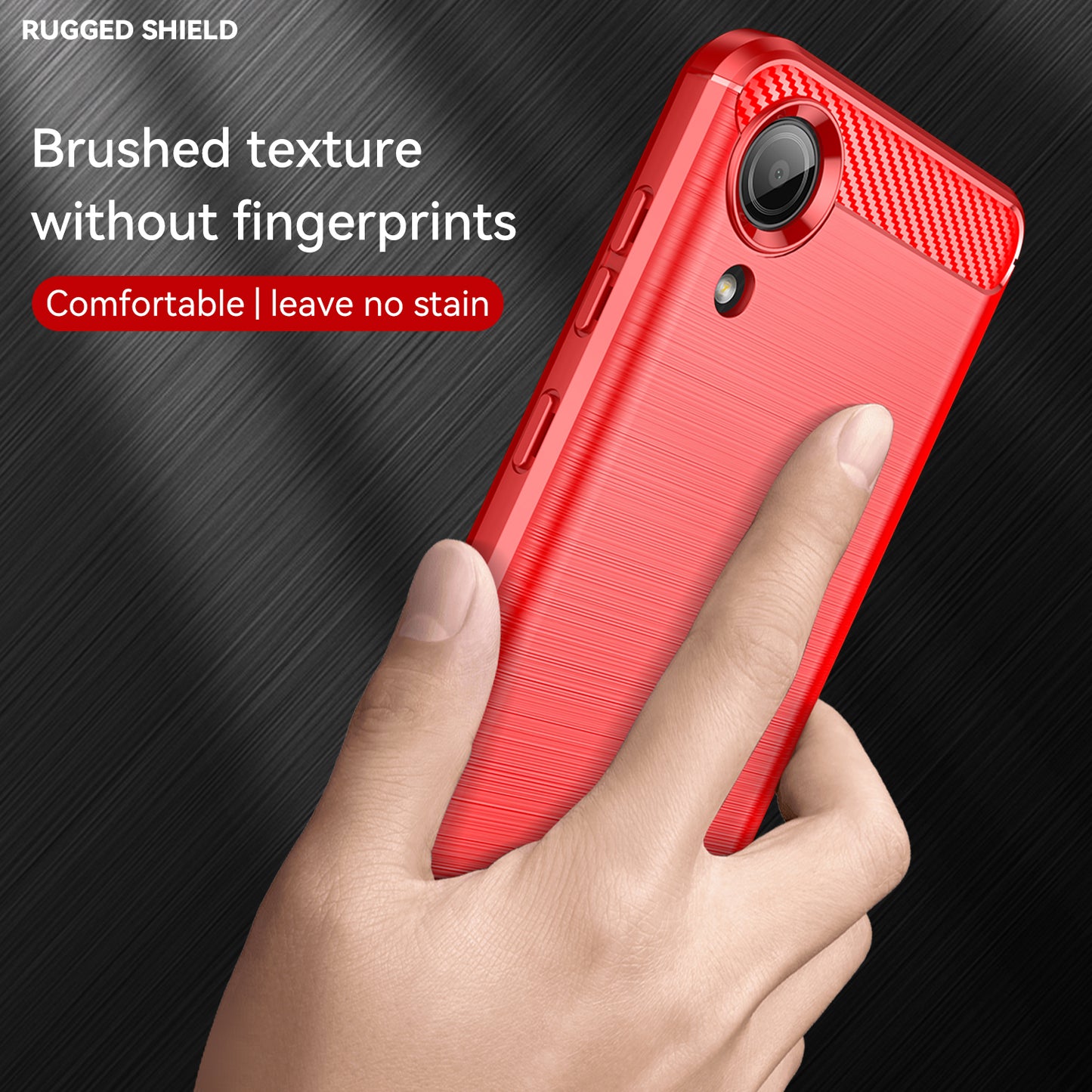 1.8mm TPU Case for Samsung Galaxy A03 Core, Brushed Surface Carbon Fiber Texture Anti-fingerprint Back Cover