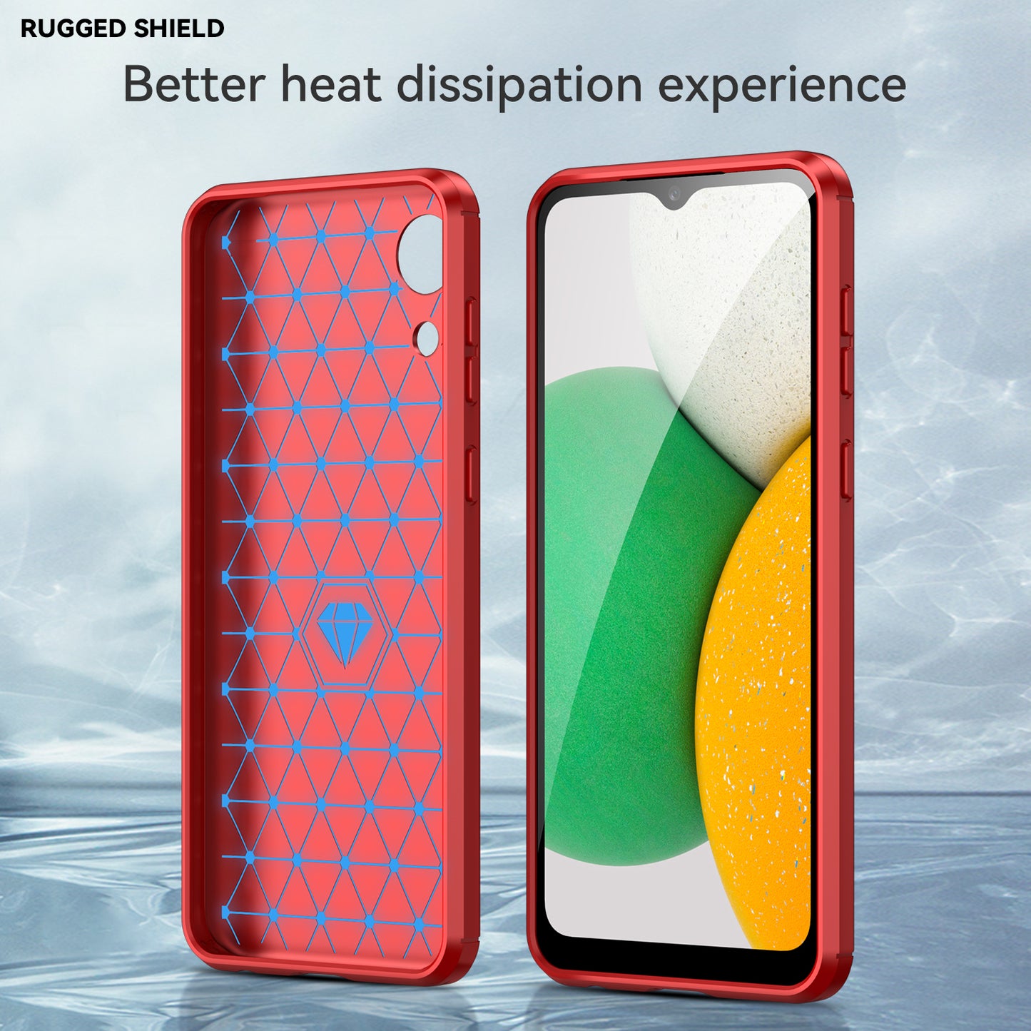 1.8mm TPU Case for Samsung Galaxy A03 Core, Brushed Surface Carbon Fiber Texture Anti-fingerprint Back Cover