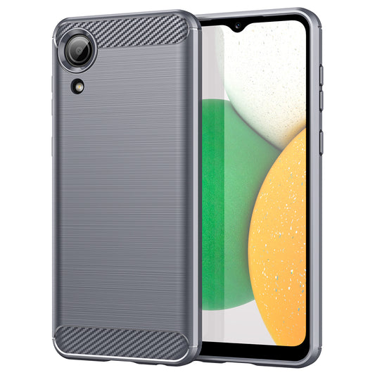 1.8mm TPU Case for Samsung Galaxy A03 Core, Brushed Surface Carbon Fiber Texture Anti-fingerprint Back Cover
