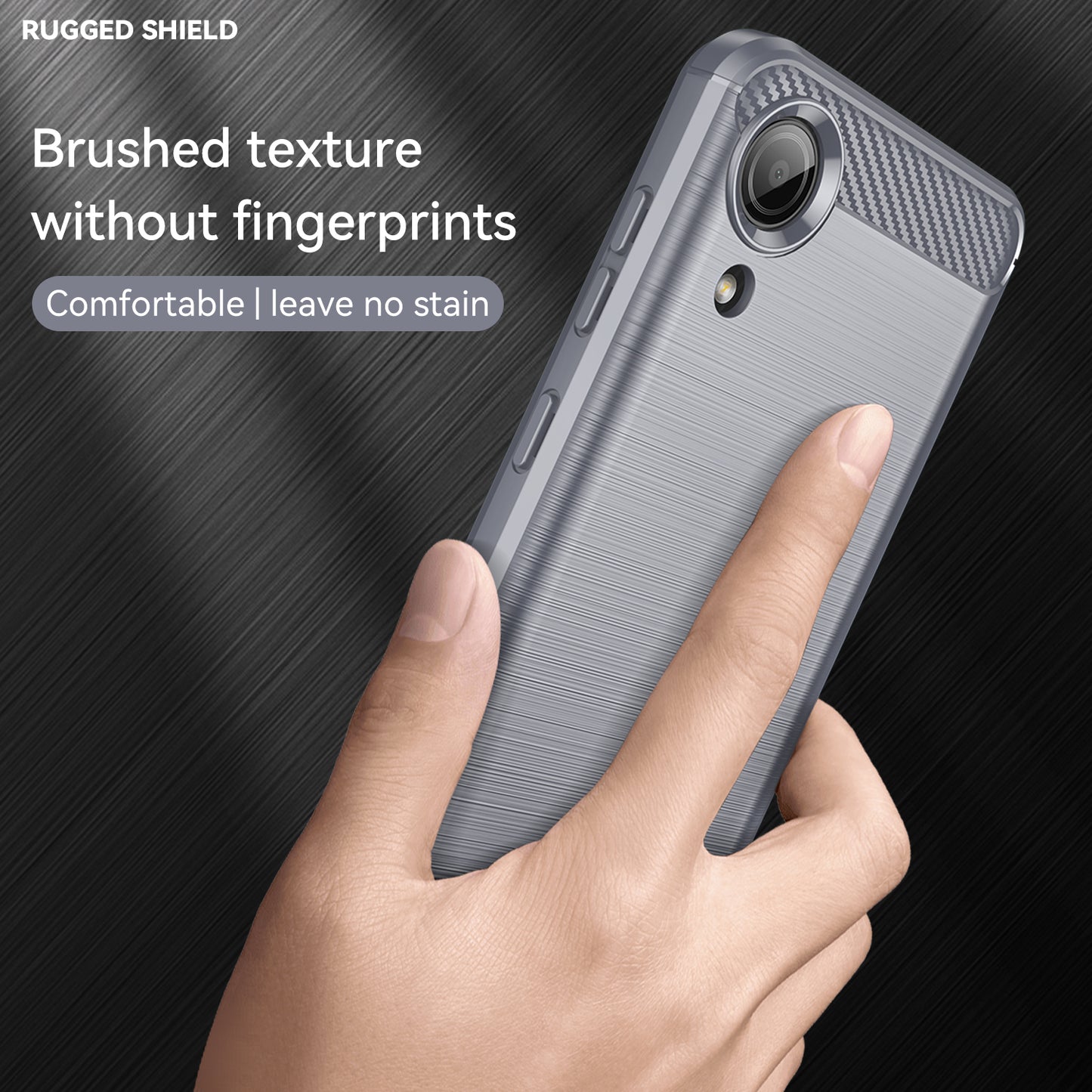 1.8mm TPU Case for Samsung Galaxy A03 Core, Brushed Surface Carbon Fiber Texture Anti-fingerprint Back Cover