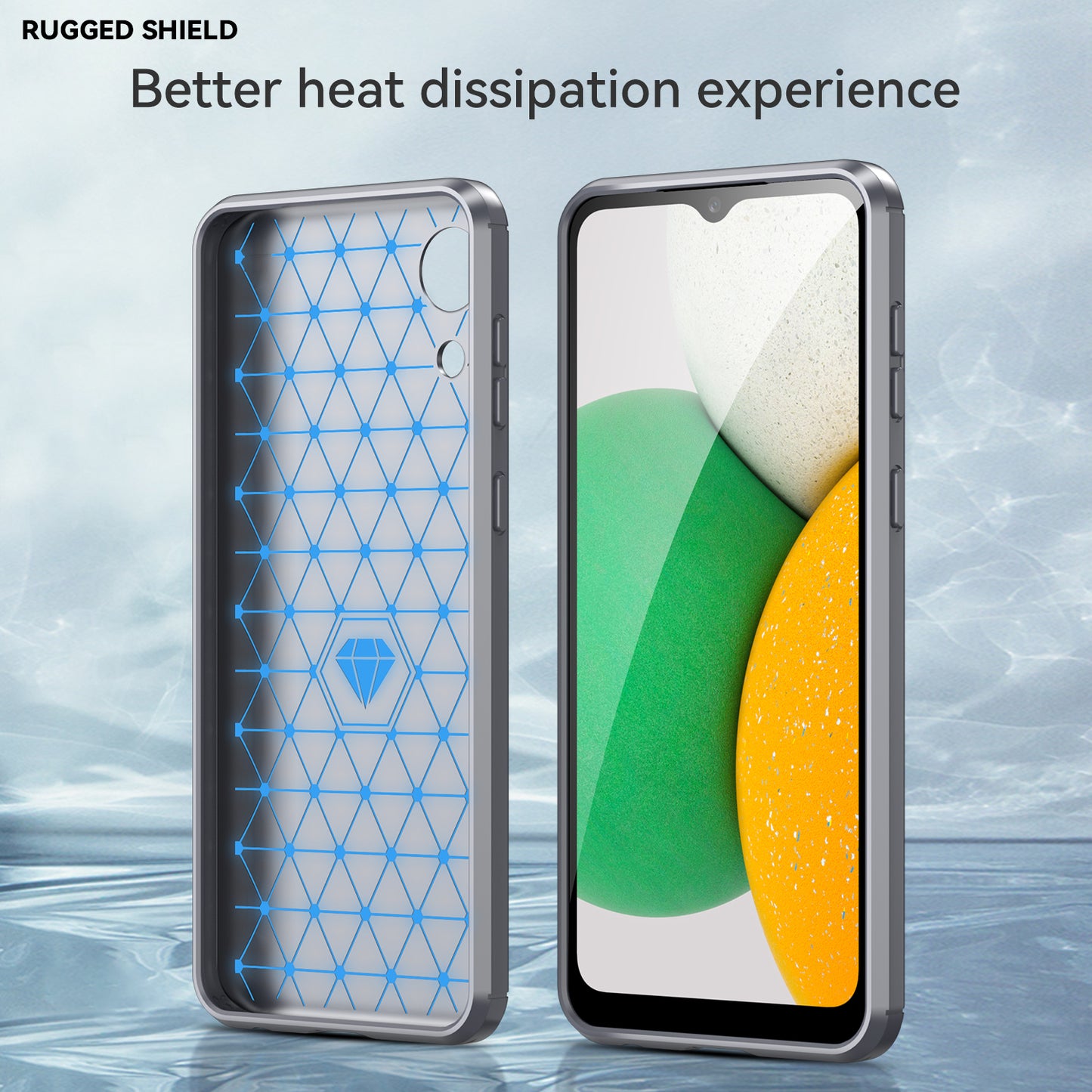 1.8mm TPU Case for Samsung Galaxy A03 Core, Brushed Surface Carbon Fiber Texture Anti-fingerprint Back Cover