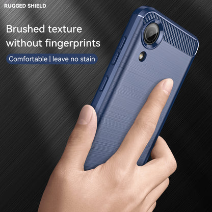 1.8mm TPU Case for Samsung Galaxy A03 Core, Brushed Surface Carbon Fiber Texture Anti-fingerprint Back Cover