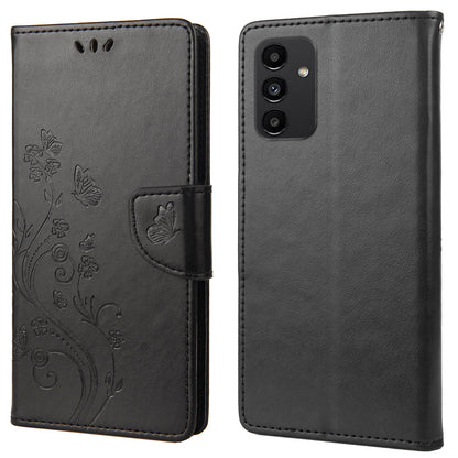 For Samsung Galaxy A13 4G Anti-scratch Stylish Imprint Butterflies Leather Phone Case Practical Wallet Stand Covering