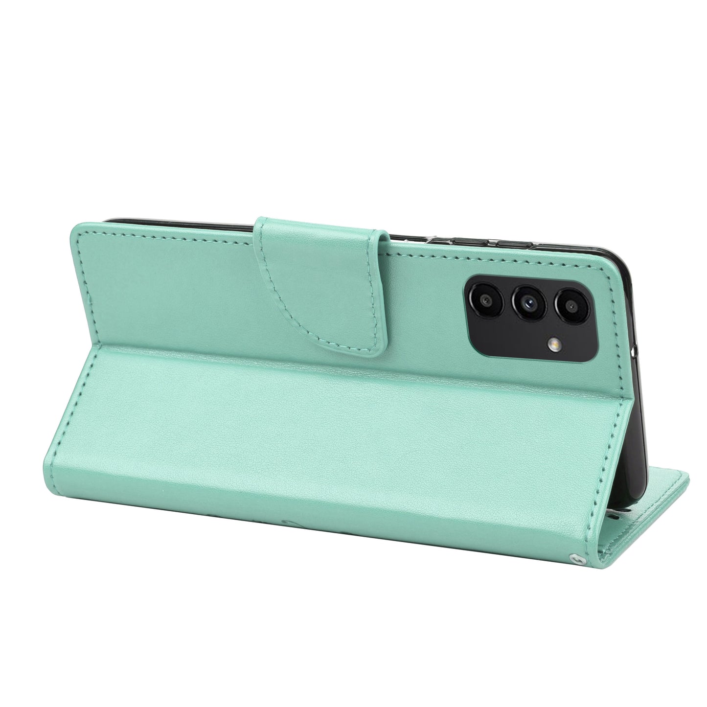 For Samsung Galaxy A13 4G Anti-scratch Stylish Imprint Butterflies Leather Phone Case Practical Wallet Stand Covering