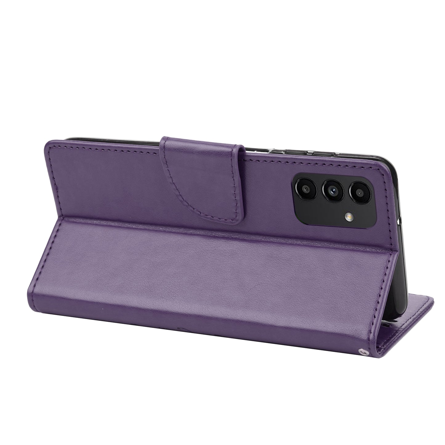 For Samsung Galaxy A13 4G Anti-scratch Stylish Imprint Butterflies Leather Phone Case Practical Wallet Stand Covering