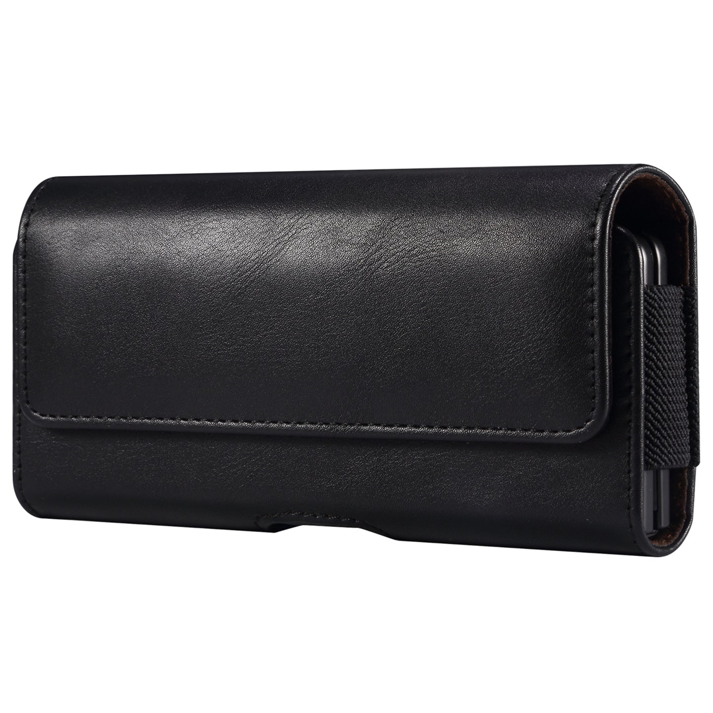 For Samsung Galaxy Z Fold3 5G/Huawei Mate X/Mate Xs Waist Loop Microfiber Leather Phone Bag Case with Magnetic Flip Cover
