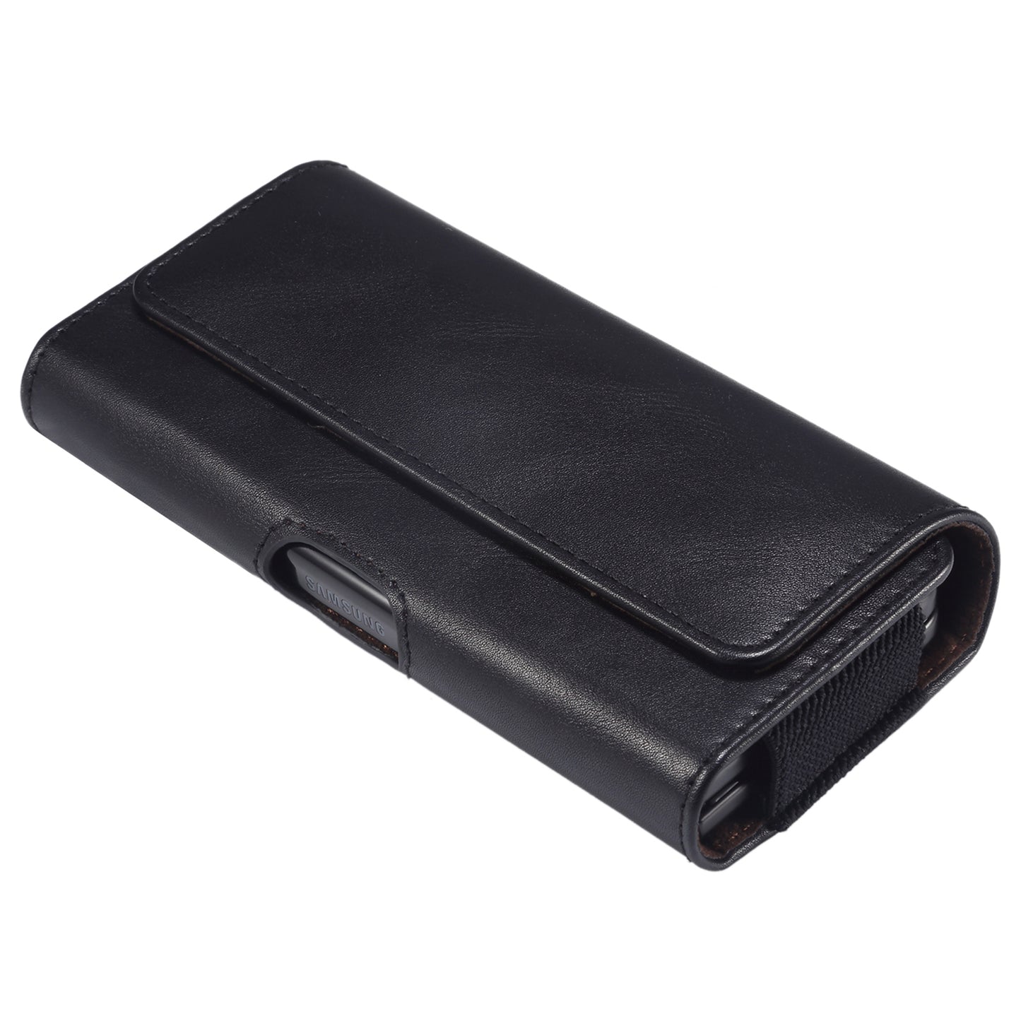 For Samsung Galaxy Z Fold3 5G/Huawei Mate X/Mate Xs Waist Loop Microfiber Leather Phone Bag Case with Magnetic Flip Cover