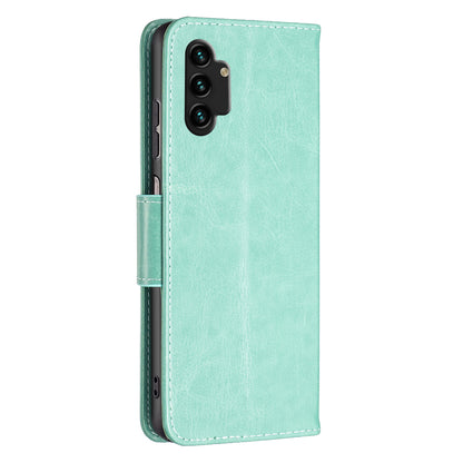 For Samsung Galaxy A13 4G Butterfly Imprinted PU Leather + TPU Phone Case Wallet Stand Cover with Wrist Strap