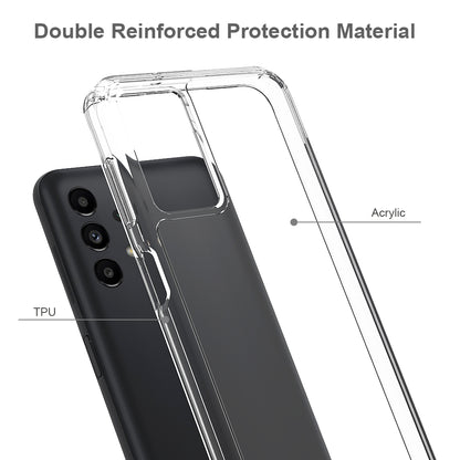For Samsung Galaxy A13 4G Anti-scratch Precise Cutout Clear Hard Acrylic + Soft TPU Mobile Phone Case Shell