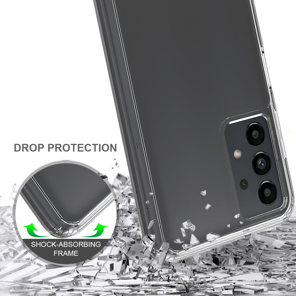 For Samsung Galaxy A13 4G Anti-scratch Precise Cutout Clear Hard Acrylic + Soft TPU Mobile Phone Case Shell