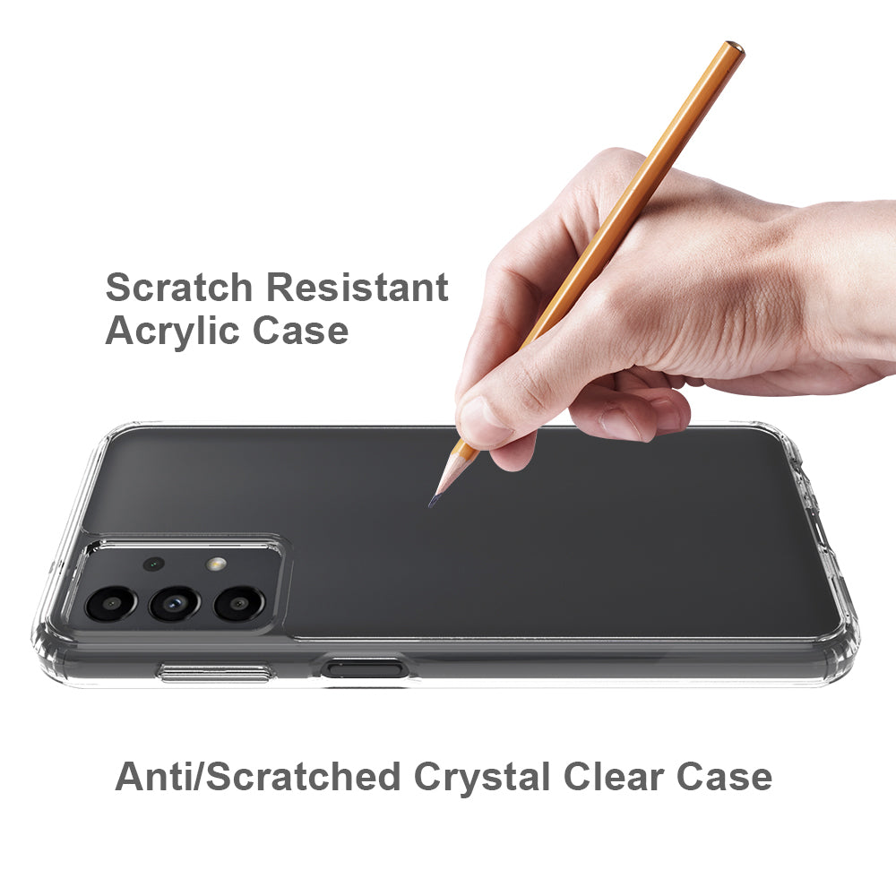 For Samsung Galaxy A13 4G Anti-scratch Precise Cutout Clear Hard Acrylic + Soft TPU Mobile Phone Case Shell