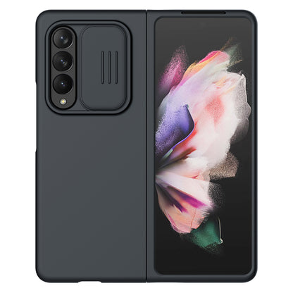 NILLKIN for Samsung Galaxy Z Fold3 5G Dual Layer Hybrid Hard PC Soft Silicone Shockproof Protective Case with Slide Camera Lens Cover