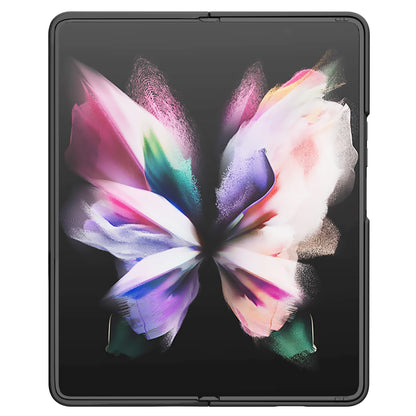 NILLKIN for Samsung Galaxy Z Fold3 5G Dual Layer Hybrid Hard PC Soft Silicone Shockproof Protective Case with Slide Camera Lens Cover
