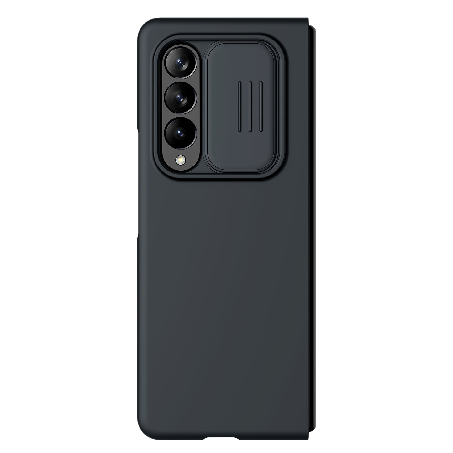 NILLKIN for Samsung Galaxy Z Fold3 5G Dual Layer Hybrid Hard PC Soft Silicone Shockproof Protective Case with Slide Camera Lens Cover